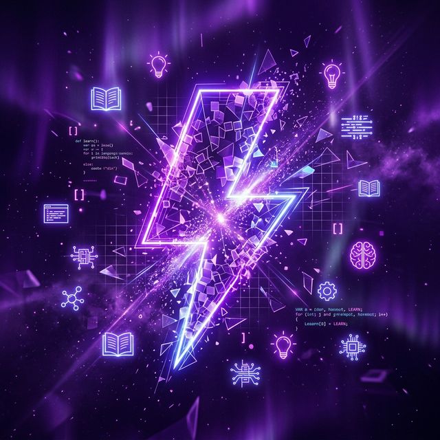 Abstract digital flash symbol representing innovation